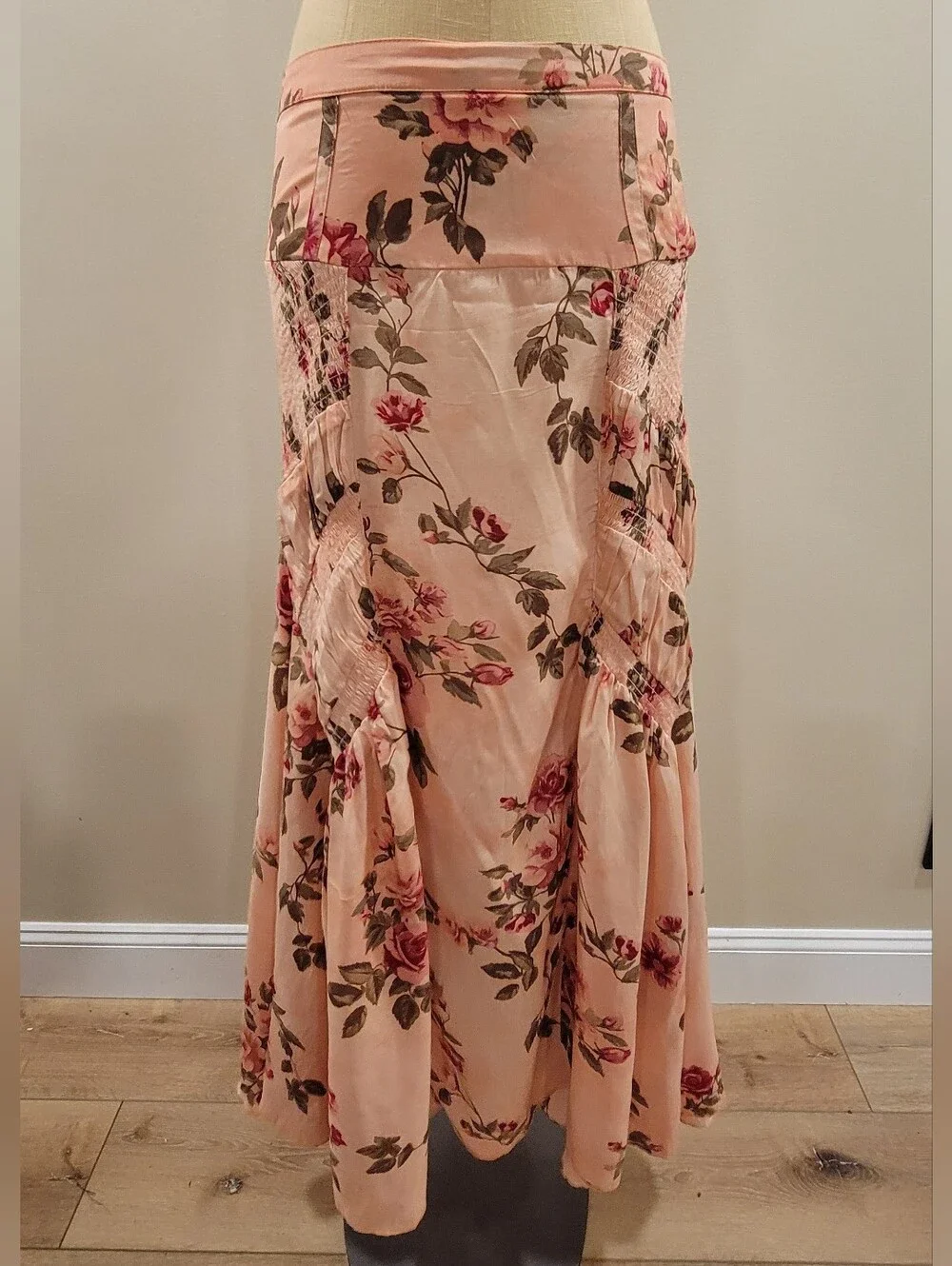 Free People Dusty Pink Floral Maxi Skirt